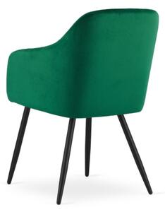 Sametová židle Madrid zelená
