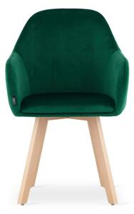 Sametová židle Rome zelená