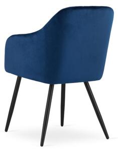 Sametová židle Madrid modrá