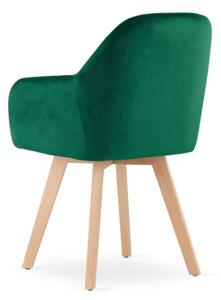 Sametová židle Rome zelená