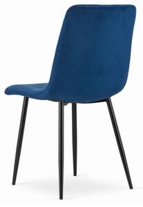 Sametová židle OTTAWA modrá