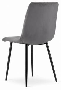 Sametová židle OTTAWA šedá