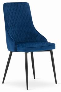 Sametová židle ISTANBUL modrá
