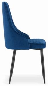 Sametová židle ISTANBUL modrá