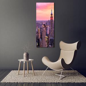 Vertikální Fotoobraz na skle Nový York západ slunce osv-89776597