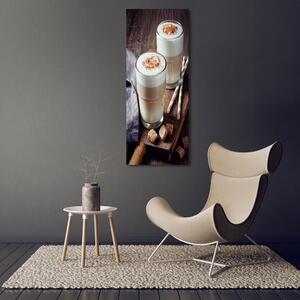 Vertikální Vertikální Foto obraz na plátně do obýváku Káva latte ocv-89910354