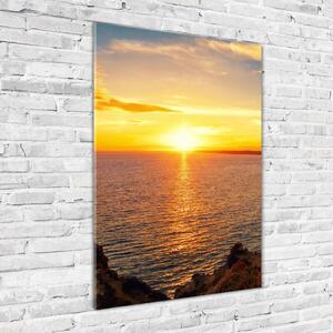 Vertikální Fotoobraz na skle Západ slunce moře osv-90070654