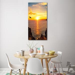 Vertikální Fotoobraz na skle Západ slunce moře osv-90070654