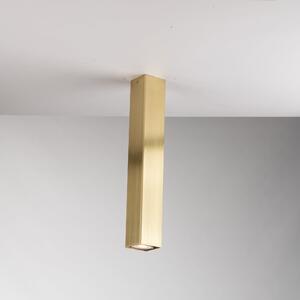 FAN I-FLUKE-PLQ40 ORO Stropní svítidlo Fluke, hranaté, zlaté, 1 x GU10, 6 x 6 x 40 cm - FANEUROPE