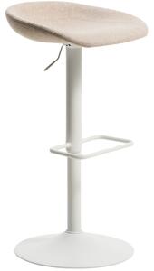 Kave Home Béžovo-bílá čalouněná barová židle Danua 58-82 cm