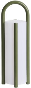 Kave Home Zelená přenosná zahradní LED lampa Leros 48 cm