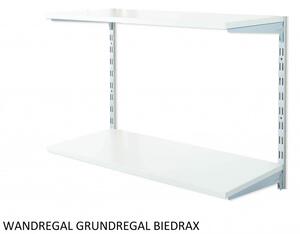 Biedrax Nástěnný regál základní 20 x 40 x 50 cm, stříbrný - 2 police šedá