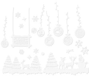 Ruhhy Vánoční samolepky na okna, PVC, 34 cm, 90g