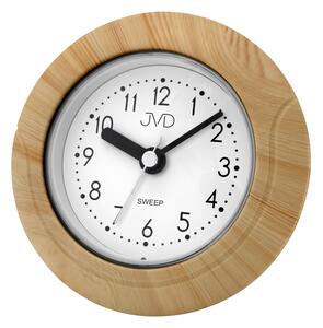 JVD Koupelnové tiché netikající hodiny JVD basic SH33.5 do koupelny (Hodiny do koupelny v imitaci dřeva)
