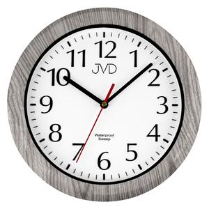 JVD koupelnové netikající tiché hodiny v imitaci dřeva JVD SH494.3