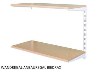 Biedrax Nástěnný regál přídavný 20 x 40 x 50 cm, bílý - 2 police buk