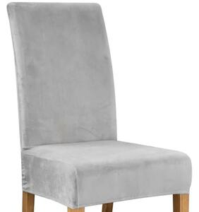 Ruhhy Univerzální potah na židli, šedý sametový polyester, 35 x 40 x 10 cm