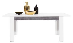 Jídelní stůl s rozkládáním Brando - bílá / beton
