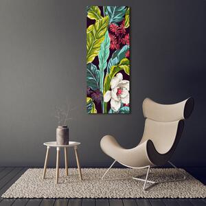 Vertikální Fotoobraz na skle Tropické květiny osv-90768979