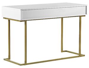 Konzolový stolek se 2 zásuvkami bílý/zlatý WESTPORT