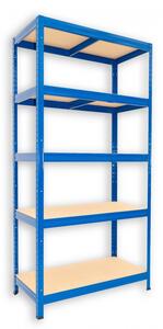 Kovový regál do technické místnosti Biedrax 35 x 60 x 180 cm, modrý - 5 polic MDF