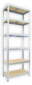 Kovový regál do sklepa Biedrax 35 x 60 x 210 cm, pozinkovaný - 6 polic MDF