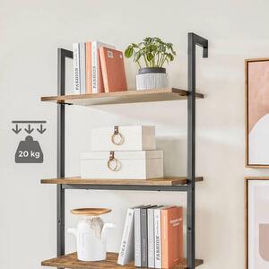 REGÁL, hnědá, černá, 60/204,8/30 cm Boxxx - Knihovny, Online Only