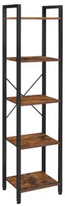 REGÁL, hnědá, černá, 39,6/154/30 cm Boxxx - Knihovny, Online Only