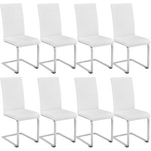 Tectake 404128 8 houpací židle, umělá kůže - bílá