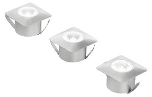FAN INC-ASSO-Q3 Podhledové zápustné svítidlo Asso, zlaté, hliník, 3 x 1 W, 300 lm, 4000 K, 3,2 x 3,2 x 2,2 cm - FANEUROPE