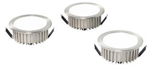 FAN INC-FUSION-3X5W NIK Zápustné svítidlo LED Fusion, nikl/hliník, 3 x 5 W, 1200 lm, 4000 K, 7 x 7 x 3,2 cm - FANEUROPE