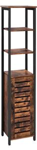 REGÁL, hnědá, černá, uhlíková ocel, 37/167/30 cm Boxxx - Knihovny, Online Only