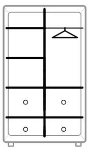 Šatní skříň Famira 2D (bílá). 1034027
