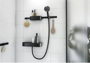 Hansgrohe Wallstoris Set ruční sprchy, termostatu, tyče, odkládací sady, černá mat 24250670