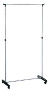 Kovový teleskopický/pojízdný stojan na oblečení ve stříbrné barvě – Premier Housewares