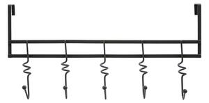 Černý kovový věšák na dveře 46 cm Jaxen – Premier Housewares