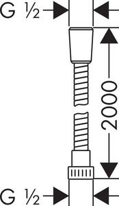 Hansgrohe Metaflex Sprchová hadice 200 cm, chrom 28264000