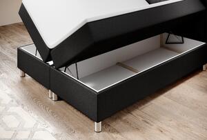 Kontinentální postel Boxspring MINNESOTA světle šedá