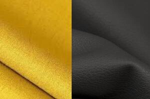 Rozkládací rohová sedačka MADAR žlutá / černá