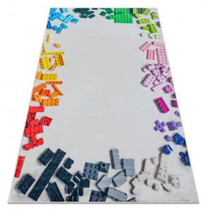 Makro Abra Dětský kusový koberec vhodný k praní BAMBINO 38480 Kostky Lego šedý vícebarevný Rozměr: 120x170 cm