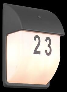Trio 212160242 venkovní nástěnné svítidlo Mersey 2x40W | E14 | IP44 - soumrakový senzor, antracit, číslo domu