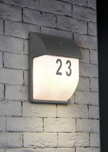 Trio 212160242 venkovní nástěnné svítidlo Mersey 2x40W | E14 | IP44 - soumrakový senzor, antracit, číslo domu