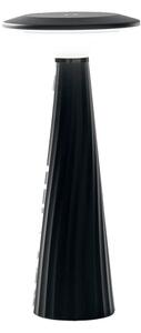 FAN LED-BRIO-NER Nabíjecí venkovní stolní LED svítidlo BRIO PC černá, LED 3,5 W, 200 lm, 3000 K, 28,5 x 13 cm, IP44 - FANEUROPE
