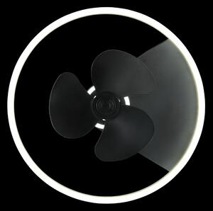 Trio R67083132 LED stropní ventilátor s osvětlením Borgholm 1x30W | 3000lm | 2700-6000K - stmívatelné, dálkové ovládání, nastavitelná teplota světla, časovač, 3 rychlosti, černá