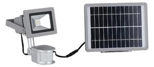 FAN LED-ELIOS-SOLAR Solární reflektor ELIOs stříbrná, hliník, 9 W, 620 lm, 4000 K, IP44, solární panel/senzor, 16,4 x 11,5 cm - FANEUROPE
