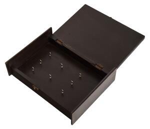 Skříňka na klíče z mangového dřeva, keramické dlaždice, 22x8x31cm (MB)