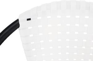 Stohovatelná zahradní židle v bílo-černé barvě TK4003