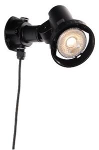 FAN LED-GRUBB-7M Venkovní reflektor LED GRUBB černá, E27, 7 W, 510 lm, 4000 K, 11,8 x 9,4 x 17,6 cm - FANEUROPE