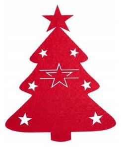 Pouzdro na příbory CHRISTMAS TREE červené, 4 ks