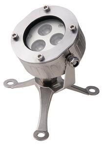 FAN LED-NEPTUNE-3P Venkovní reflektor LED NEPTUNE DC24V černá INOX 3 x 3 W RGB IP68 15,8 x 11,5 cm - FANEUROPE